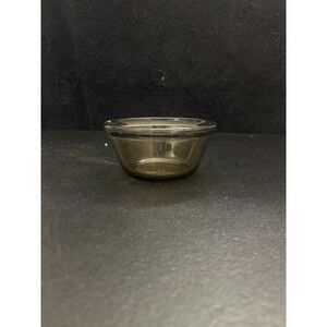 Pyrex Fireside Smoked Glass Custard Cup 6oz 177ml Ramekin 463 USA Brown Tinted